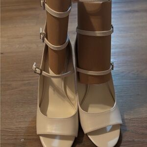 Vince Camuto Cream Strappy Heels